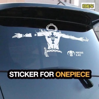 【Hot Sale/In Stock】 Car personality reflective stickers One Piece Luffy stickers Windshield stickers