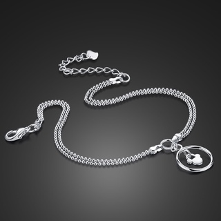 New Cute mickey charm Anklet for women 100% 925 Sterling Silver Bracelet on a leg Fashion foot chia