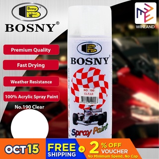 Bosny 100% Acrylic Spray Paint Clear No. 190 *WINLAND*