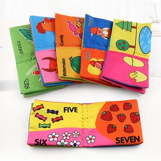 【YLW】Baby Cloth Book Three-Dimensional Bright Colors Educational Toy Early Education Animal Digital Cognition Palm Book