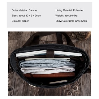 Unisex Men Vintage Canvas Shoulder Bag Sling Bag Cross Body Bag (8)
