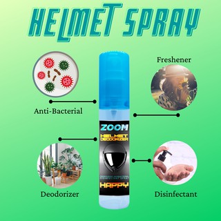 ZOOM Helmet Spray 60 ml. (Freshener, Deodorizer, Antibacterial, Odor Eliminator, Multi-Purpose)