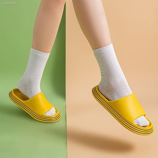 สินค้าเฉพาะจุด◆☁▼SS Stripe parent-child family pack unisex soft-soled non-slip slippers
