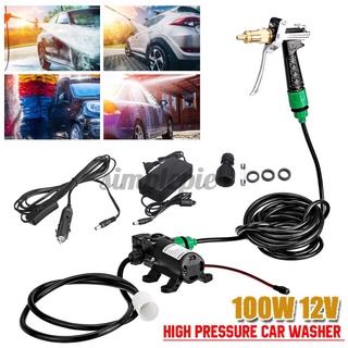 High 12V 100W Pressure Car Electric Washer Wash Self-priming Pump Clean Kit HOT SALE