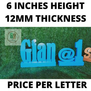 WOODEN NAME 6 INCHES HEIGHT 12MM THICKNESS STANDEE WOODEN WOODEN LETTERS