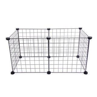【Fast Delivery】DIY Pet Playpen Animal Crate DIY Metal Wire Kennel Extendable Pet Fence Bunny Cage (7)