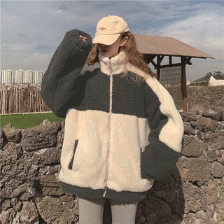2020 Elegant Faux Fur Coat Women Autumn Winter Warm Soft Zipper Fur patchwork Jacket Female Plush