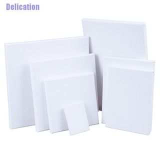 Delication☪ Blank White Mini Small Stretched Artist Canvas Art Board Oil Paint Board