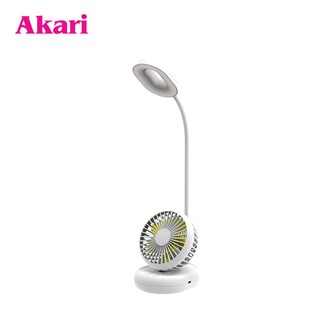 Akari 4” Rechargeable Mini LED Desk Lamp Fan - ADL-5032F