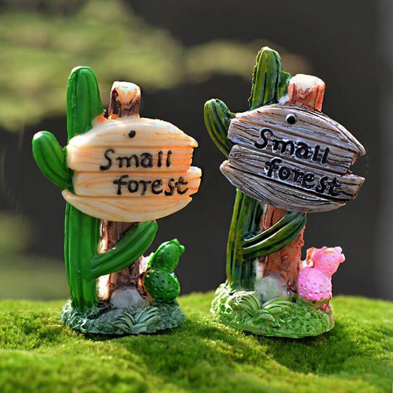 1 pcs Cactus Miniature Flower Figurine fairy garden Decor Figure Home Cake