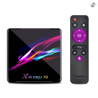 X88 Pro X3 Smart Android 9.0 TV Box S905X3 Cortex-A55 Quad Core 64 Bit 4GB / 64GB 2.4G & 5G WiFi H.265 VP9 Decoding Miracast HD Media Player