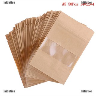 Clearance sale 50Pcs clear stand up zip bags resealable heat seal food storage packing pouch (7)