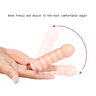 Finger Anal Plug Dildo Vibrator Sex Toys for Women Clitoris Stimulator Massage Vibrating Finger (1)