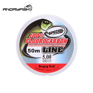 Angryfish Fluorocarbon Fishing Line 50m Transparent/Pink Super strong