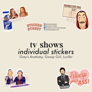 [StickerStreetPH] TV Shows Individual Stickers - Stranger Things, Money Heist, Community