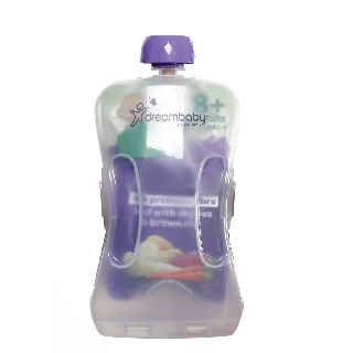 Dreambaby Pouch Pal Opaque - Self Feeding Food Pouch Holder for No Squeeze and No Mess - Baby Proof