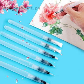 6Pc Refillable Painting Brush Watercolor brush Water Tank Calligraphy Brush Art Marker Pen