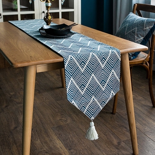 Modern Table Runner 4/6/8 Seaters High Quality Blending Table Runners Cloth with Tassel for Home Decor