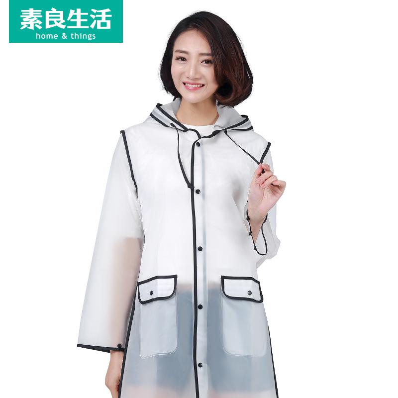 Fashionable adult raincoat outdoor Water Resistant Unisex Outdoor Raincoat Couple poncho Transparent (7)