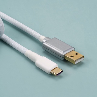 KBDFANS FLASH WHITE HANDMADE CUSTOM MECHANICAL KEYBOARD USB-C CABLE (7)