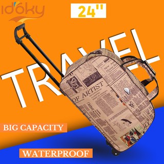 【Fast Delivery】Idoky Upgraded 24" Trolley Luggage Bag Travel Bags