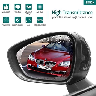 2pcs Rainproof Car Rearview Side Mirror Glass Film (OVAL)