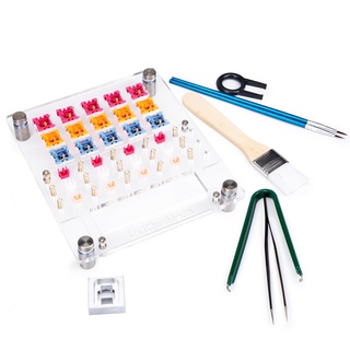 15 Switches Opener Lube Station DIY Cover Removal Platform Kit for Custom Cherry Gateron Holy Panda and Kailh Mechanical Keyboard Switches