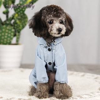 Autumn and Winter Dog Clothes Waterproof Mesh Breathable Sweat-absorbent Reflective Pet Raincoat for Puppy Cat Dog (9)