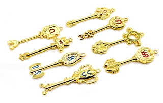 Fairy tail keychain Exquisite alloy lucy xingling key set Constellation key35Set off-the-Shelf (6)