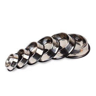 Pet Accessories♣❁▦♥️PET DOG CAT PLAIN STAINLESS STEEL FOOD OR WATER BOWL