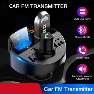 Car Fm transmitter Bluetooth 5.0 Car Mp3 Player modulator Adapter Battery Voltage TF Card hands-free Dual USB