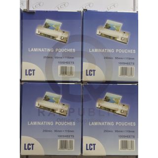 LCT Laminating Film 250 micron / 125 micron 95mm x 115mm (100 sheets)