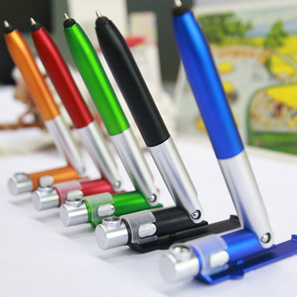 Led Multi-function Light Folding Touch Pen Pen Ballpoint Phone Mobile Bracket
