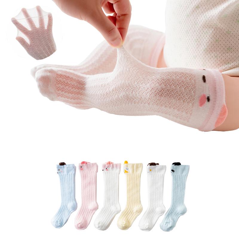 1 Pair Newborn Baby Infant Cotton Mesh Knee High Long Socks