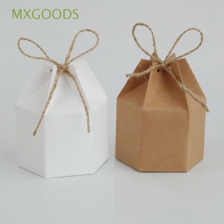MXGOODS 10/30/50pcs Candy Box Hexagon Wedding Favor Gift Boxes Lantern Christmas Cardboard Valentine's Package With Rope Party Supplies