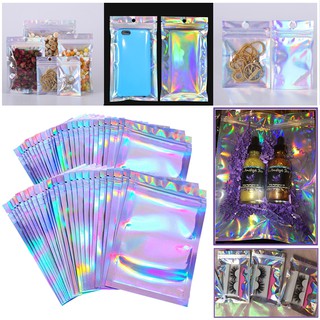 10Pcs Holographic pouch Laser Storage Bag Wholesale Idea Gift Packaging Cosmetics Pouch