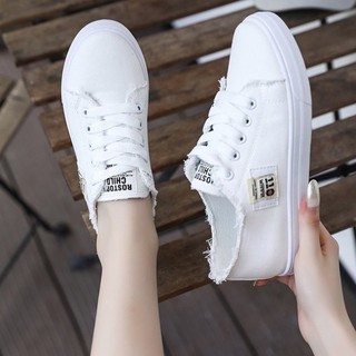 korean rubber shoes Canvas Shoes Sneakers 2020 Hot Solid Lace Up Supertar Shos for women #2007 (4)