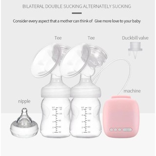 Breast Pump Double Electric Mother's Milk Baby Feeding Bottle Free 5pcs Milk bag (2)