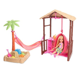 Barbie Travel Chelsea Tiki Hut Playset