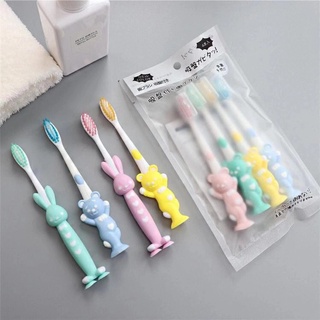 stock Baby Japan Soft Bristled Cartoon Kid Toothbrush 4pc/set