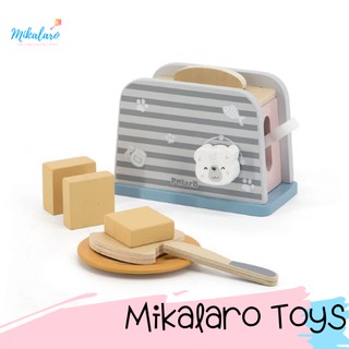 Wooden Toys for Kids Wooden Toaster Pretend Play Set for Kids Pastel Wooden Toys for Preschoolers