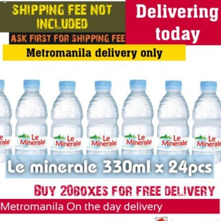 ♠﹍✚Le minerale mineral water 330ml x 24pcs metromanila only