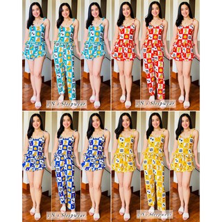 RICA 3-IN-1 RUFFLES TERNO PAJAMA AND SHORT SLEEPWEAR FOR ADULT