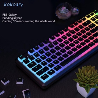 KOK PBT Keycaps 104keys OEM high-end Printing PBT Keycap for RGB Mechanical Keyboard