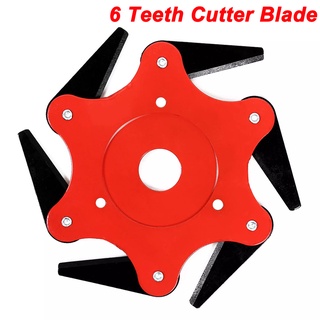 6 Teeth Cutter Blade Grass Cutter Grass Trimmer Cutter Trimming Cutting Tool Lawn Mower Metal Blades