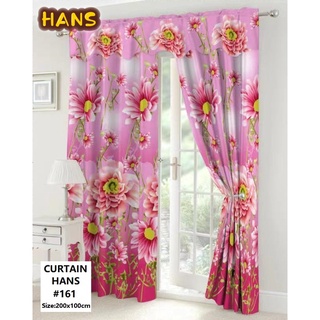 1PC New Pink Flower Curtina 100x200cm Design Curtain Window Door Room Home Decoration Kurtina