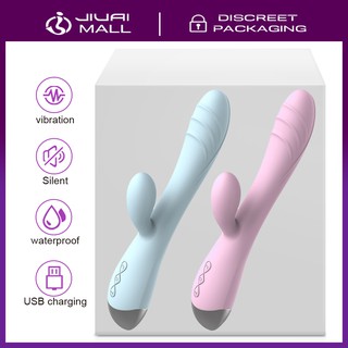 JIUAI Rechargeable Vibrator Dildo Clitoris Stimulator Multi Speed Dual Vibrator Sex Toys For Women