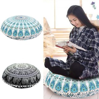 Indian Mandala PillowsCase Floor Pillows Round Bohemian Cushion PillowsCase