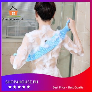 Silicone Bath Towels Rubbing Back Massage Brushes Shower Extended Scrubber Random Color