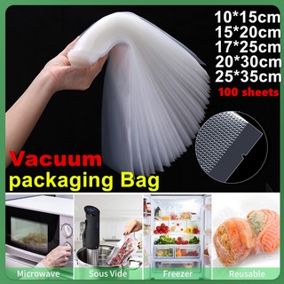 100pcs Food Vacuum Bag Storage Bags For Vacuum Sealer Vacuum Packaging BPA Free, for Food Storage